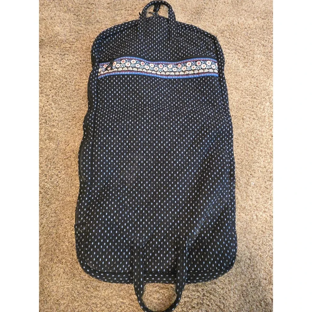 Vera Bradley Night and Day Quilted Hanging Garment Bag Travel Suit Carrier Blue